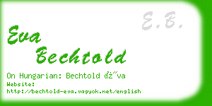 eva bechtold business card